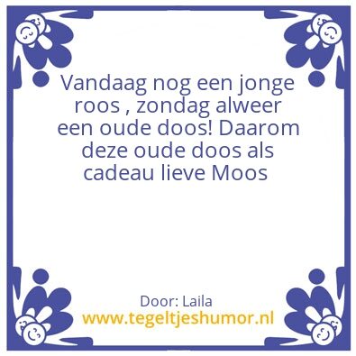 Tegeltje: Sarah van Vliet