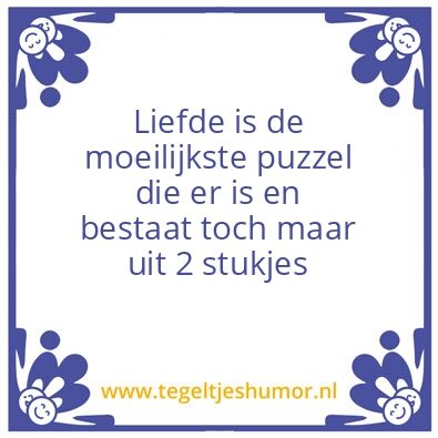 Tegeltje: Liefde
