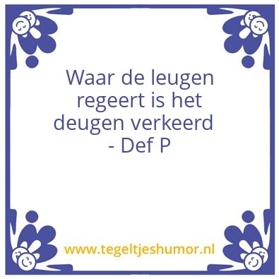 Tegeltje: Deugen