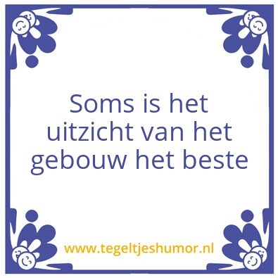 Tegeltje: Uitzicht