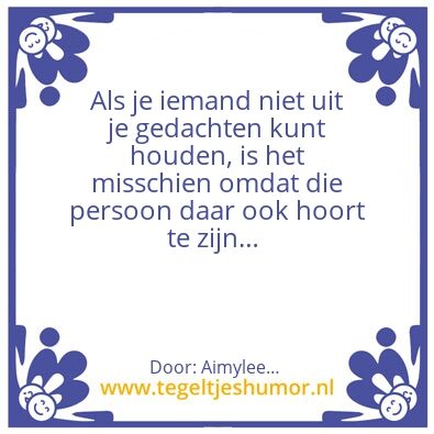Tegeltje: Gedachtenâ€¦