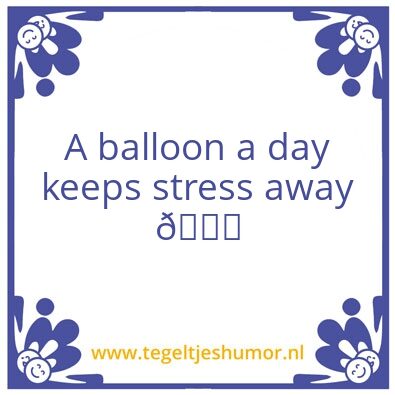 Tegeltje: Ballonnetje
