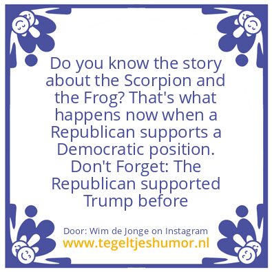 Tegeltje: The Republican supported Trump