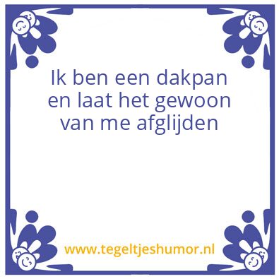 Tegeltje: Dakpan