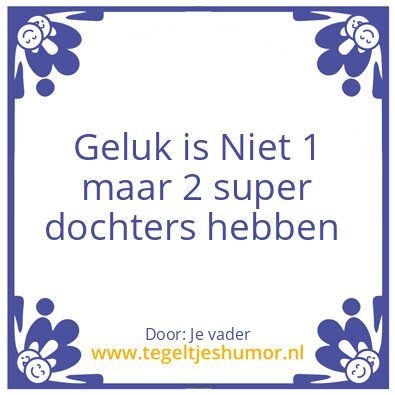 Tegeltje: Dochters