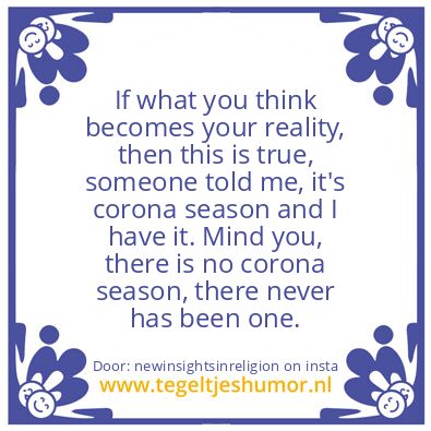 Tegeltje: There Is No Corona Season,