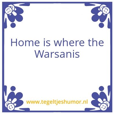 Tegeltje: Warsanis