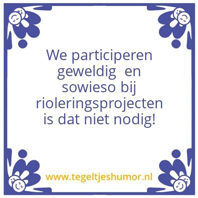 Tegeltje: Riolering