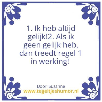 Tegeltje: Papa’s huisregels