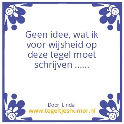 Tegeltje: Linda
