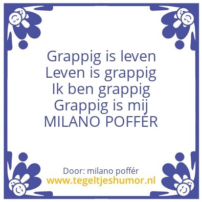 Tegeltje: Grappig