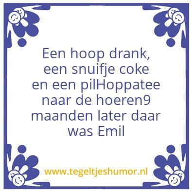 Tegeltje: Emil
