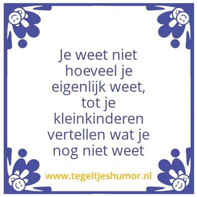 Tegeltje: Kleinkinderen