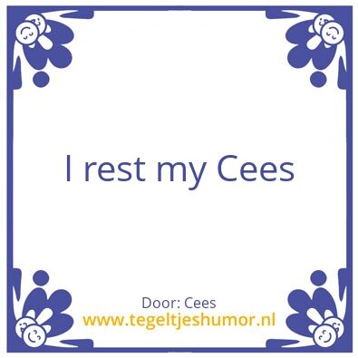 Tegeltje: Tegeltje