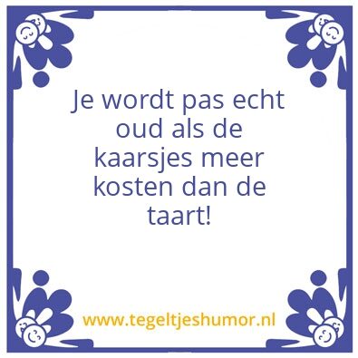 Tegeltje: Jarige Jan