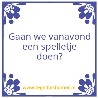 Tegeltje: Omdat het hoog tijd wordt!