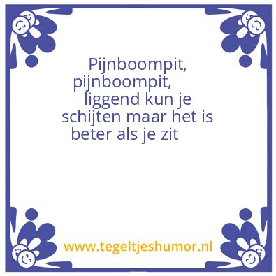 Tegeltje: Pijnboompit