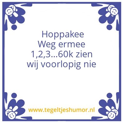 Tegeltje: Hoppakee
