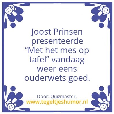 Tegeltje: Joost Prinsen