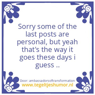 Tegeltje: hese days