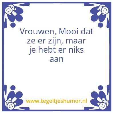 Tegeltje: Vrouwen