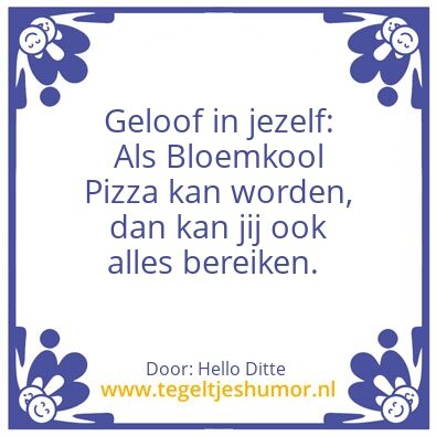 Tegeltje: Etenswaardigheden