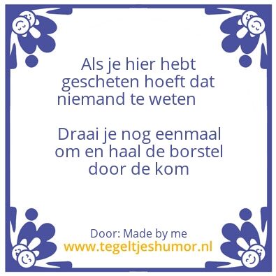 Tegeltje: Spreukje