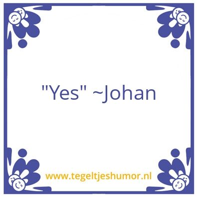 Tegeltje: Johan