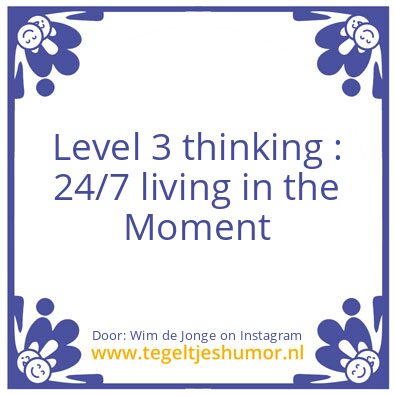 Tegeltje: Level 3 thinking