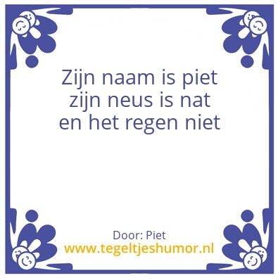 Tegeltje: Piet