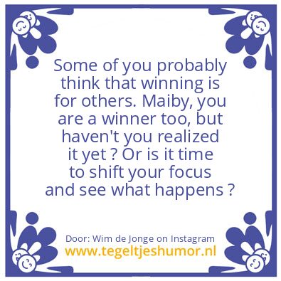 Tegeltje: Your A Winner !