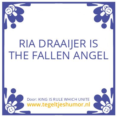 Tegeltje: KING IS RULE WHICH UNITE