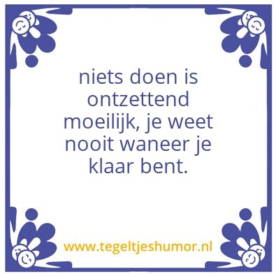 Tegeltje: mooi