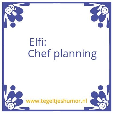 Tegeltje: Elfi