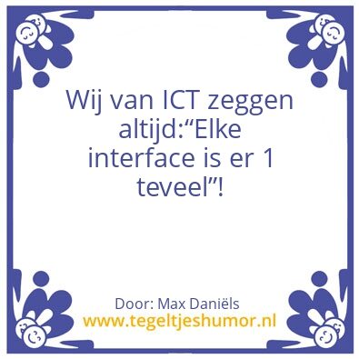 Tegeltje: Wij van ICT