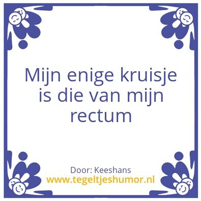 Tegeltje: Wah denk ke zelluf