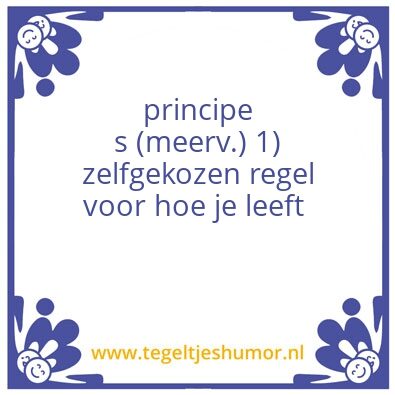 Tegeltje: Principe
