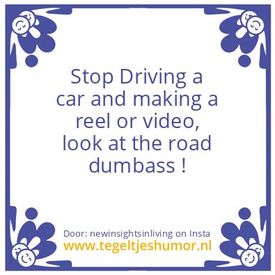 Tegeltje: dumbass !