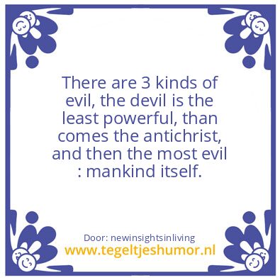 Tegeltje: evil