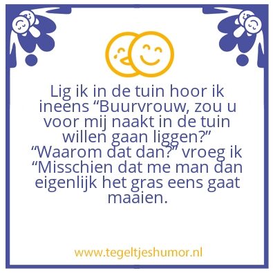 Tegeltje: Grasmaaien