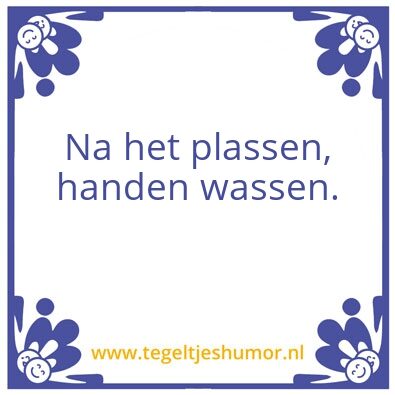 Tegeltje: Goede manieren
