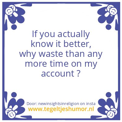 Tegeltje: you’re welcome…