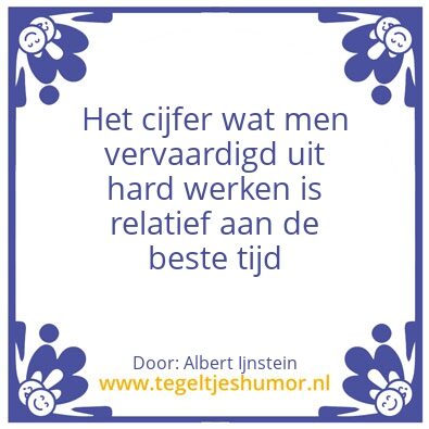 Tegeltje: Cijfers zijn relatief