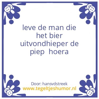 Tegeltje: bier