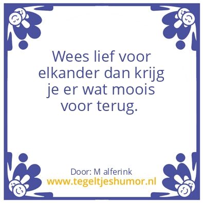 Tegeltje: Liefde