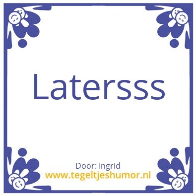 Tegeltje: Willem