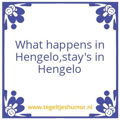 Tegeltje: Hengelo
