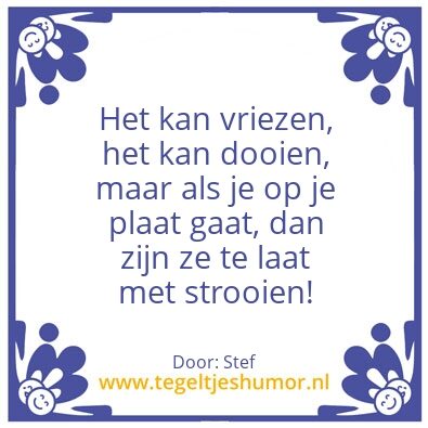 Tegeltje: Glad