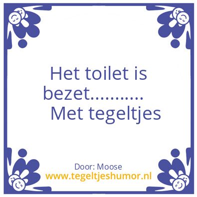 Tegeltje: Toilet