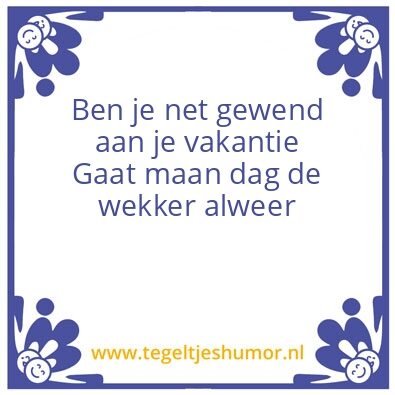 Tegeltje: Werken als hobby